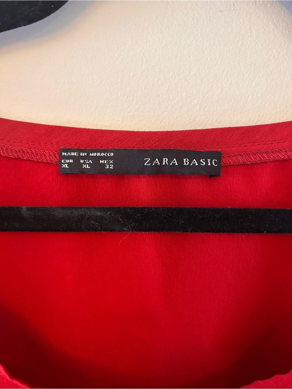 Zara Red Scoop Neck Ruffle Sleeve Top - Picture 3 of 5